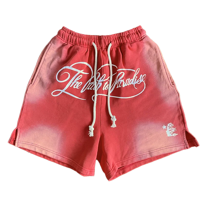 Hellstar Studios Men's Casual Sports Shorts Summer Washed Loose Fit Youthful Energy Style Daily Wear Casual Pants view 5