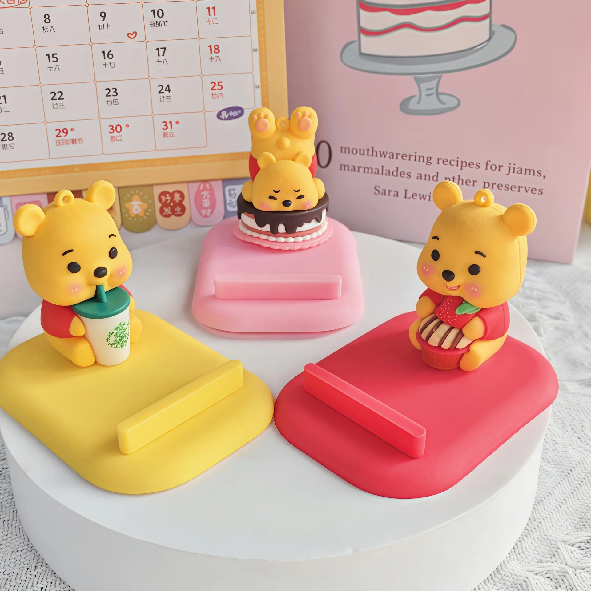 

Disney Winnie the Pooh Mobile Phone Desktop Holder Kawaii Phone Stand Anime Phone Holder Office Desk Cartoon Decoration Gifts