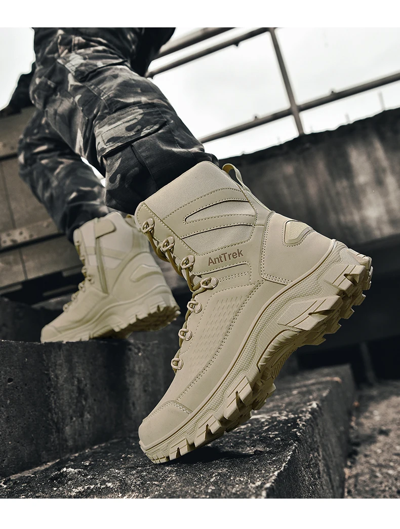 Wilde Trainingsstiefel für Herren, vier Jahreszeiten, rutschfeste, wasserdichte Outdoor-Stiefel, modische Komfort-Dschungel-Wandersneaker-Stiefel – Detail 21