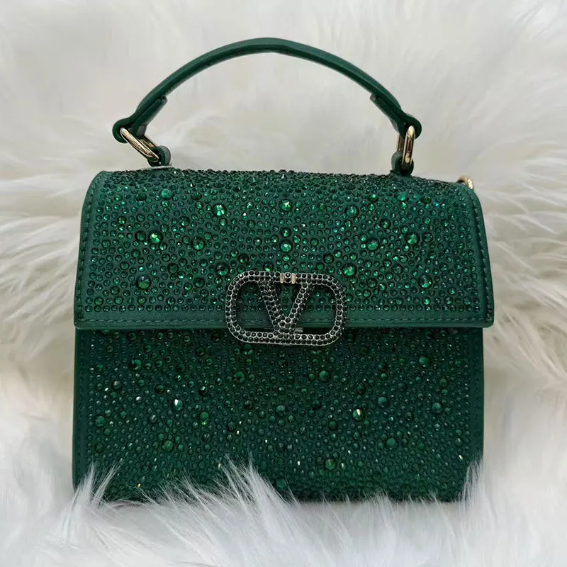 Sac à rabat en strass pour femmes, Style rétro Vintage, poignée supérieure, sac à bandoulière léger de luxe élégant et habillé