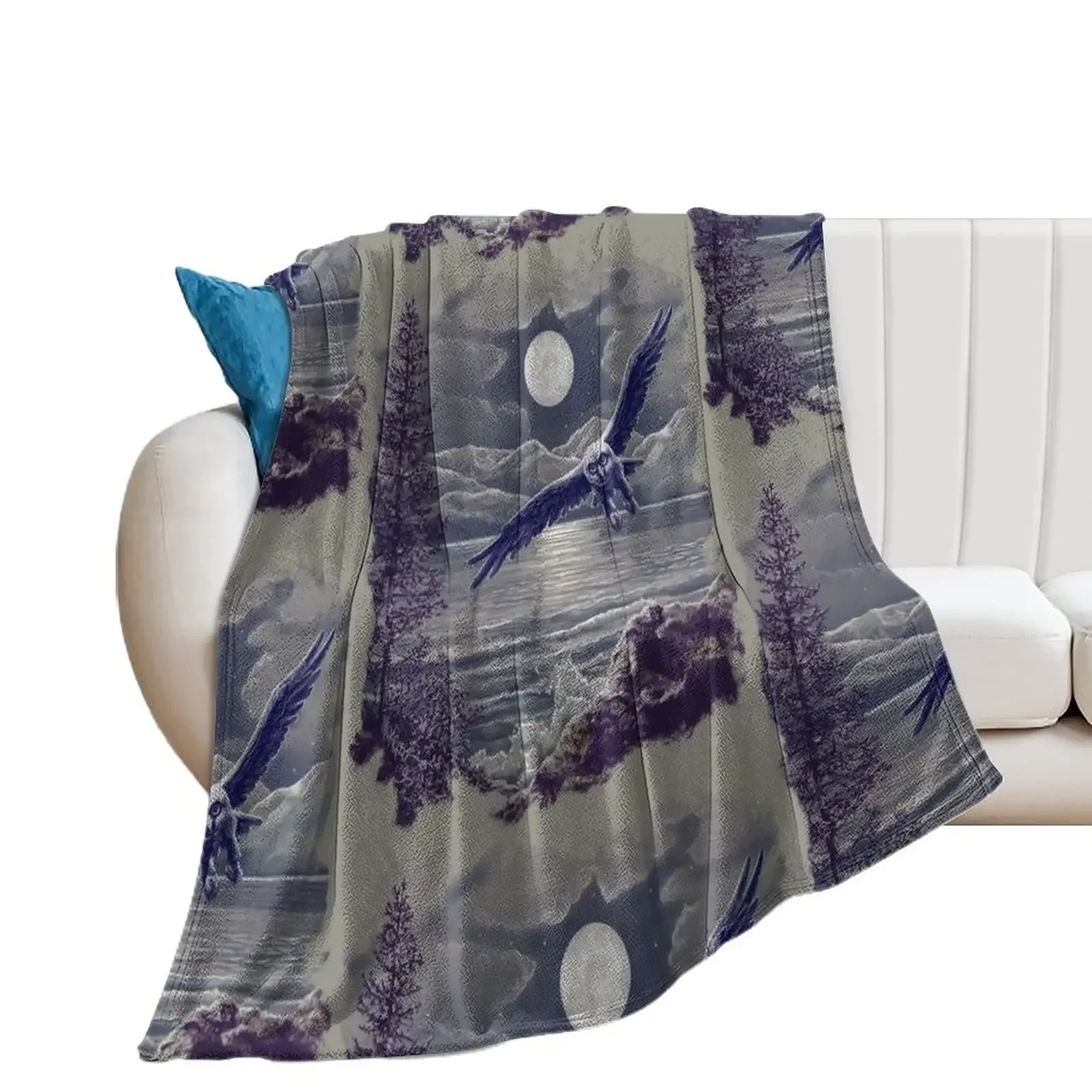 

Sea Owl Throw Blanket Luxury Thicken Heavy warm winter Blankets