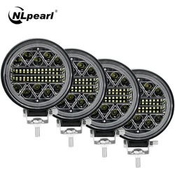 NLpearl 4-calowa listwa świetlna LED 102W / reflektor roboczy Spot Flood do ciężarówki, łodzi, ATV Jeep Tractor OffRoad 4x4 Barra led Headlight 12V 24V