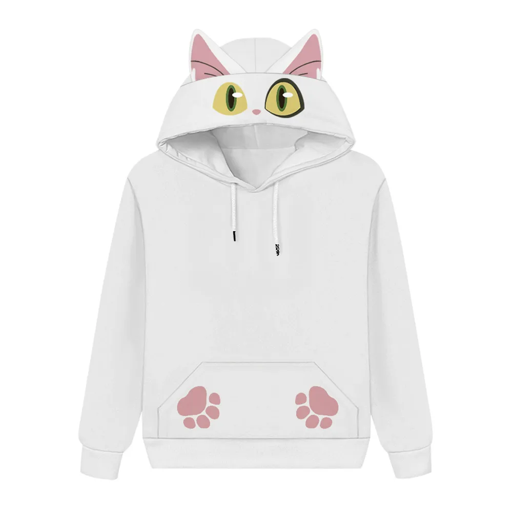 Anime Suzume‘s Door Locking Daijin Cosplay Hoodie Men Women 3D Printed Hooded Sweatshirt Cat Ear Coat Casual Pullover Costume