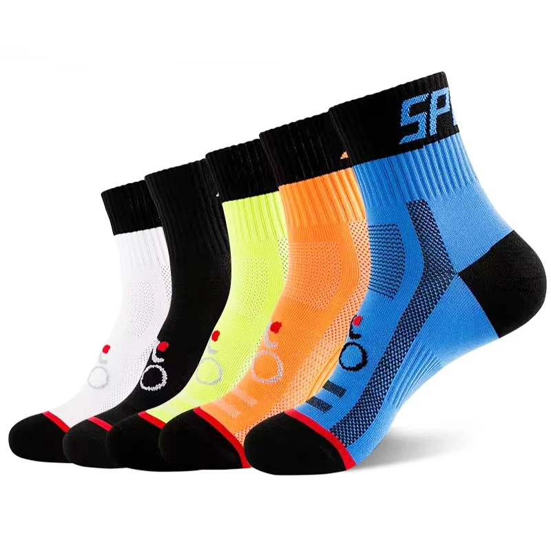 High Quality Men\'s Socks Breathable Quick Drying Running Sweat Sports Socks Outdoor Cycling Basketball Sokken 3 Pairs Men Gifts