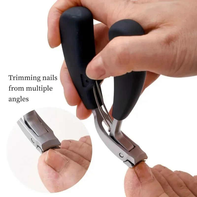 Excellent nail clipper, elbow, large opening, secondary cutting edge, anti splash storage, nail chips, dead skin scissors