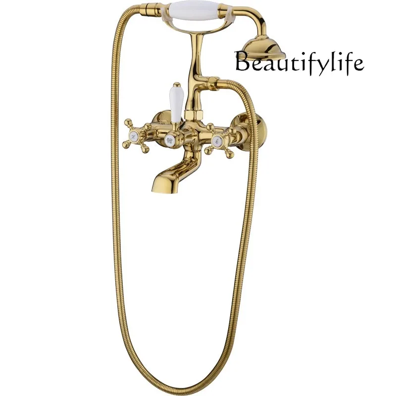 

Ванная комната в британском ретро-телефонном типа ванна в настенный смеситель настенный душ душ