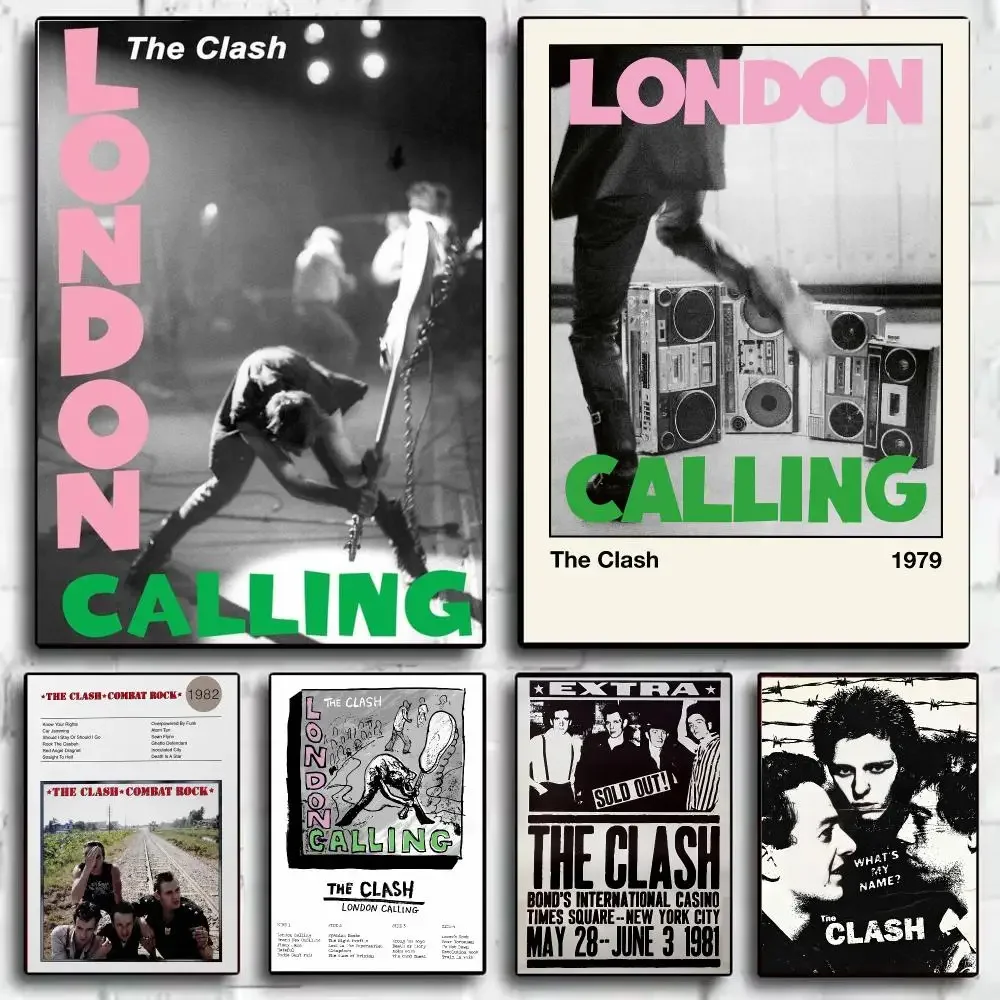 Punk Rock The C-Clash Poster Aesthetic Wall Art Poster Modern Minimalist Nordic Home Decor Room Decoration