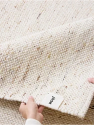 Imported Wool Hand Woven Living Room Carpet no Glue Modern Minimalism Home Thick Area Rug for Bedroom Cloakroom Large Non-slip