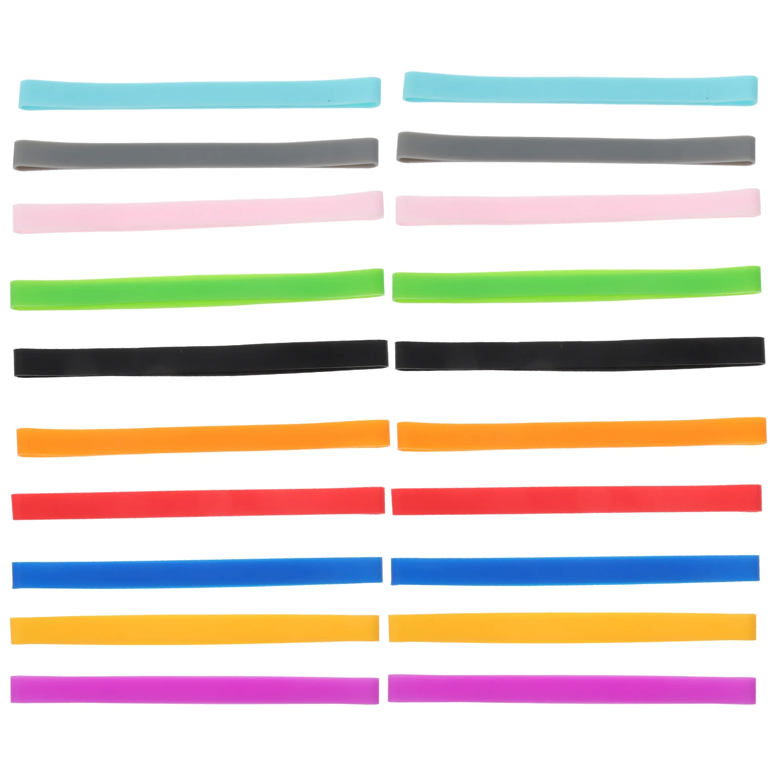 20 Pcs Silicone Straps Book Binding Portable Elastic Bands Lunch Box Silica Gel Flexible for Fix