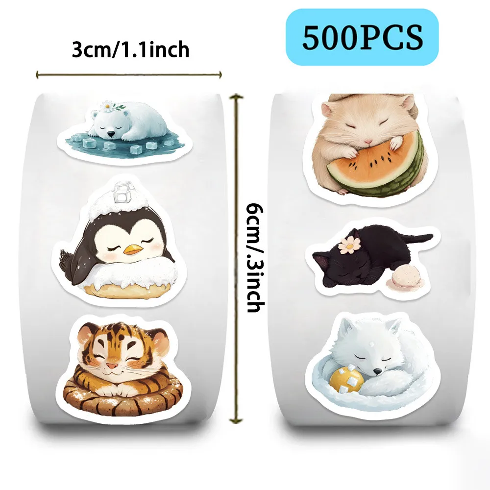 500-Sheet Sleeping Pets Washi Tape - Skin-Friendly Vinyl Stickers for SEA Sellers Scrapbooking DIY Golden Memory Stickers Store