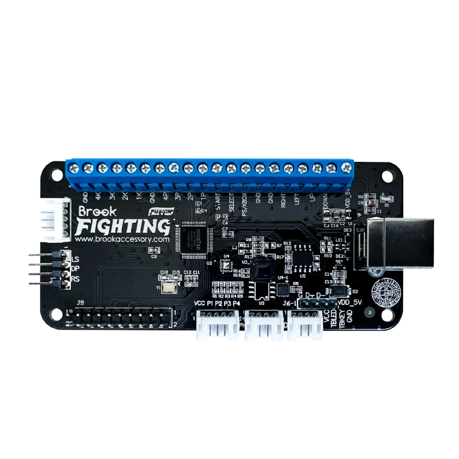 Brook 2nd Edition Upgrade UFB Universal Fighting Board Fusion with Pin-Header for PS5/Xbox Series X|S/Nintend Switch/Wii U/PC