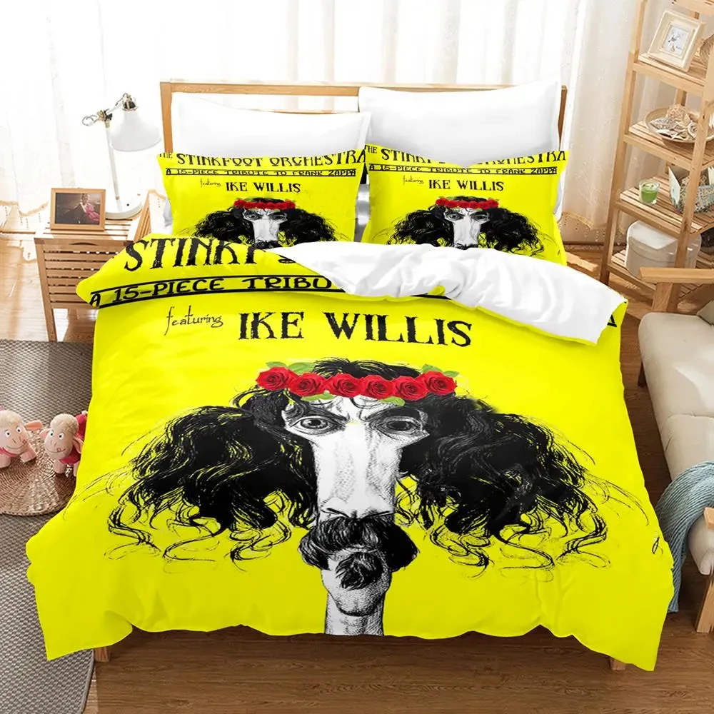 Frank Zappa Boys Bedroom Bedspread Single Twin Full Queen King Size Aldult 3D Bedding Set 2024  Quilt Cover Pillowcase