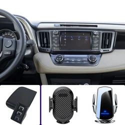 Car Phone Holder For Toyota RAV4 RAV 4 2013 2014 2015 2016-2019 Mobile Phone Mounts Car Wireless Charging Special Fixed Base