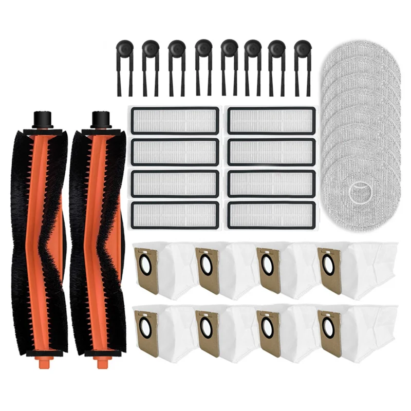 

Запасные части B82B для робота-пылесоса Xiaomi Mijia 5C/OV42CN — основная и боковая щетки, HEPA-фильтр, салфетка для мытья, мешок для сбора пыли