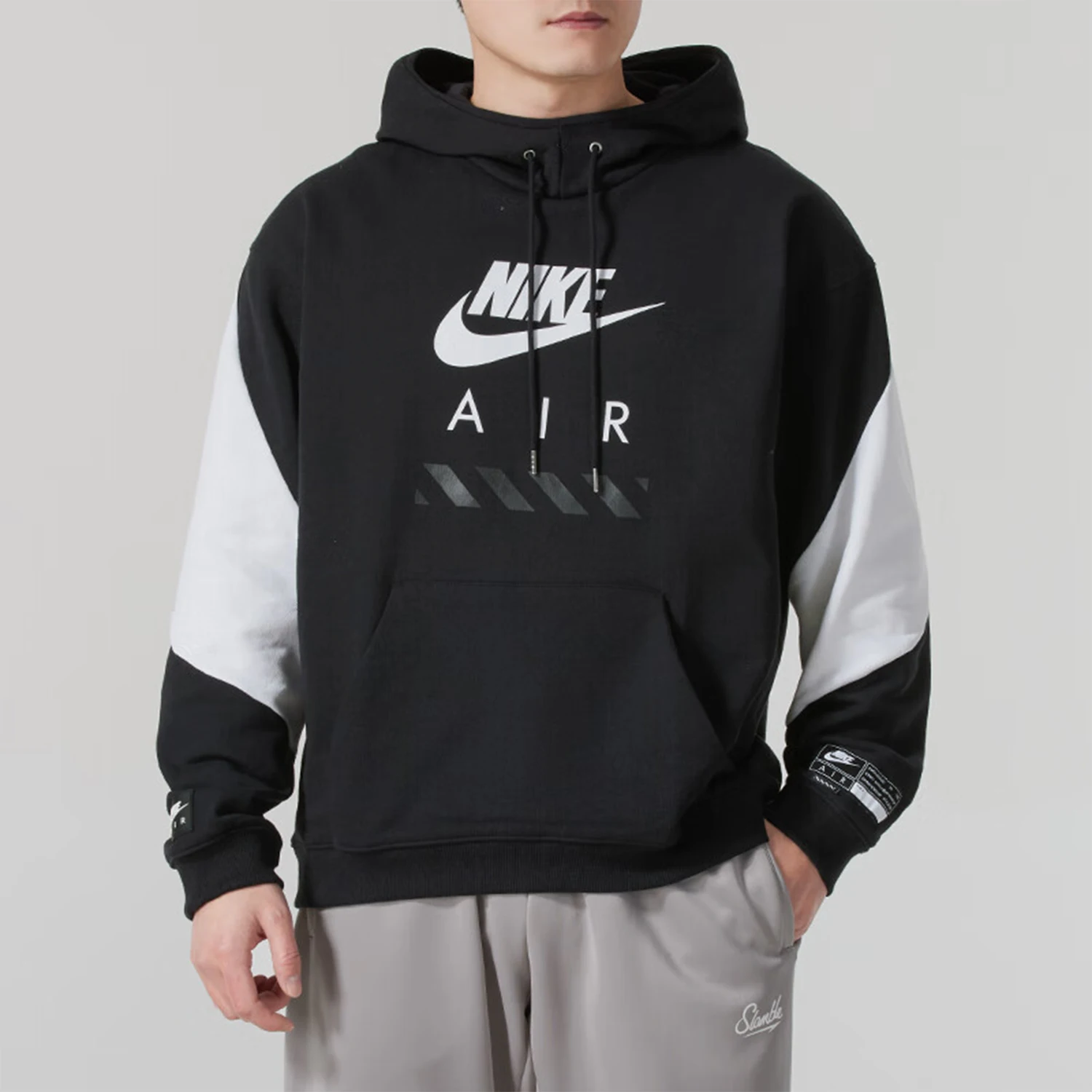 

Официальный мужской свободный свитшот Nike весны 2025 года в стиле пэчворк HJ0274-010