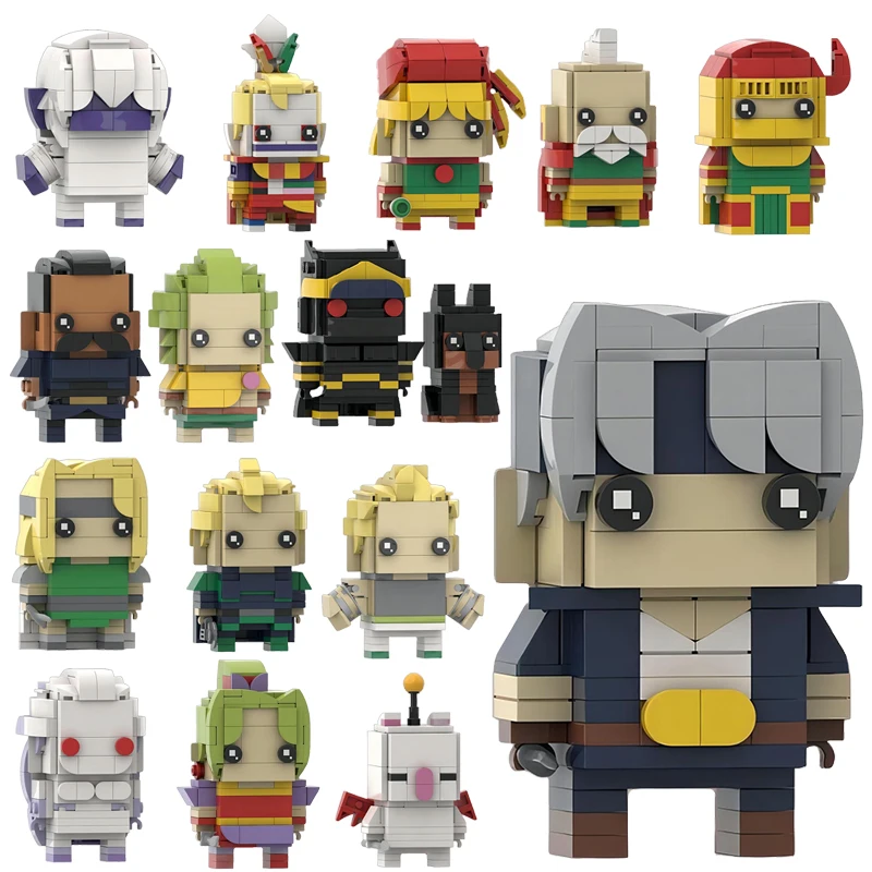

Game Series Fantasyed Action Figures Building Blocks MOC Zack Fair Tifa Aerith Cloud Mog Assembly Model Puzzle Toy Birthday Gift