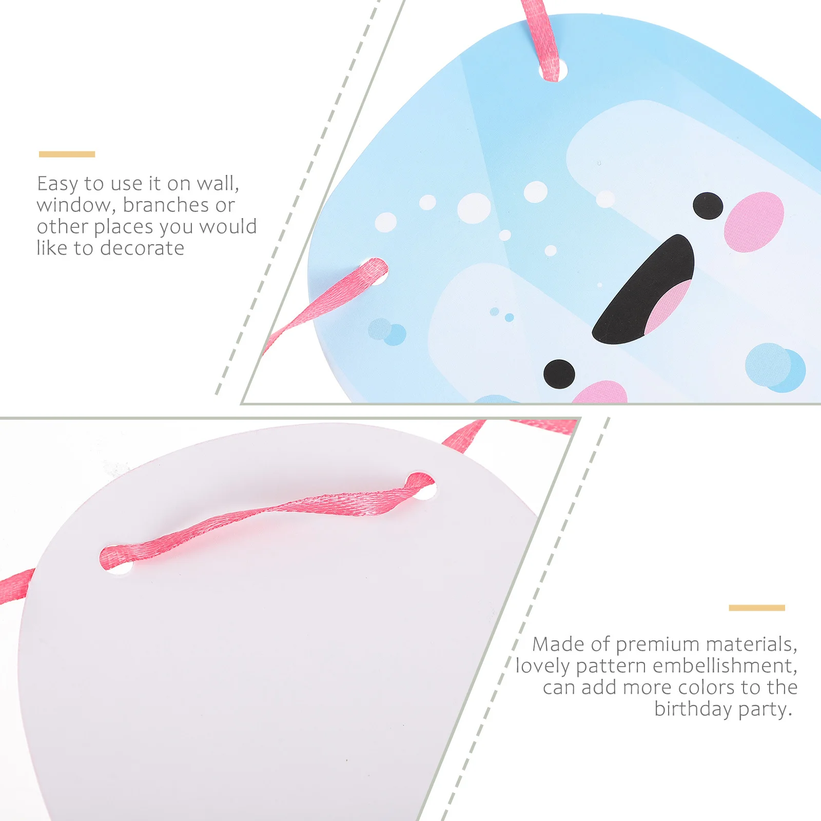 

1 set 1 Set Ice Cream Banners Lightweight Decorations For Birthday Summer Celebration Ice Supplies Birthday Party