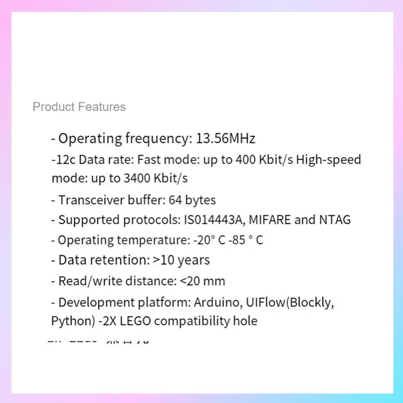 

AB25-Mini RFID Reader Radio Frequency Identification Sensor WS1850S 13.56Mhz Frequency Smart Home Access Control System