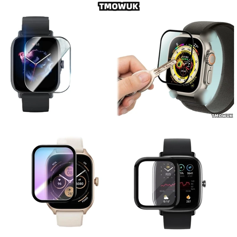 

Full - Cover 3D Curved Soft Flexible Protective Film For Protecting Amazfit BIP 3 5 6 U Pro Active Unity GTS 2E 2 3 4 MINI's Wat