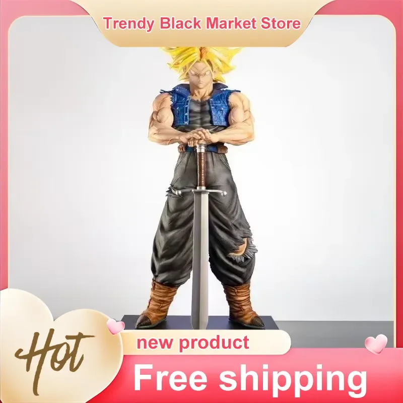 

JT 53 Cm/20.87 Pouces Nouvelle Statue Dragon Ball Z Troncs Figure Futur Troncs Super Saiyan Figurines D'Action Collection Mode J