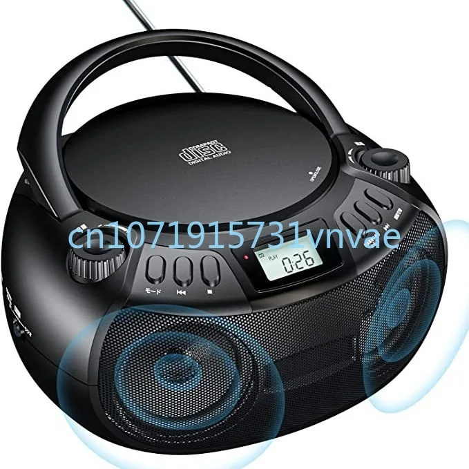 

Portable Stereo CD Player Boombox with AM/FM Portable Radio Bluetooth USB