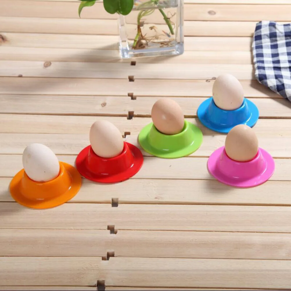 

4pcs Silicone Egg Holder Creative Boiled Heat Resistant Mini Size Easy Hold Soft Medium Hard Kitchen Dining Room Restaurant Use