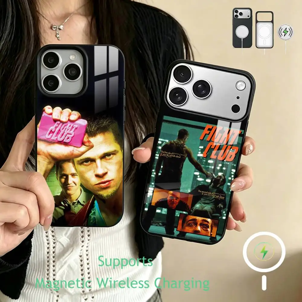 F-Fight C-Club Movie Cool Unique  Phone Case For iPhone17,16,15,14,13,12,11 Plus,Pro Supports Magnetic Wireless Charging