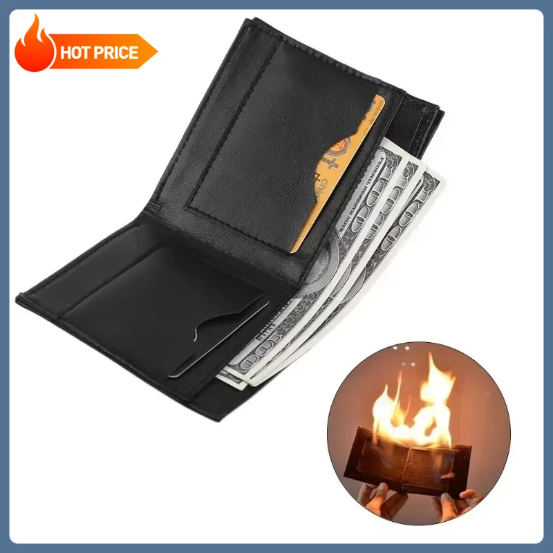 Fire Wallet Magic Flame Fire Wallets Novelty Magician Trick Flame Storage Toy Bar Illusion Stage Show Professional Magician Prop