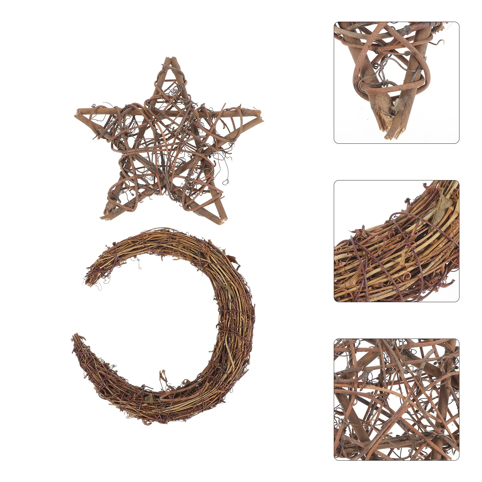 

2Pcs Rattan Wreath Natural Rattan Wreath Rings Decorative Rattan Wreaths Natural Wreath Ring rattan wreath blank
