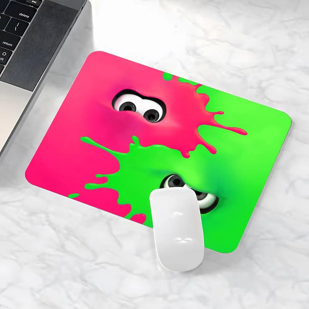 Games Splatoon Mouse Pad 18x22cm Small Rug  Keyboardpad Lock Edge Deskpad kawaii  Desktop Protection Mats