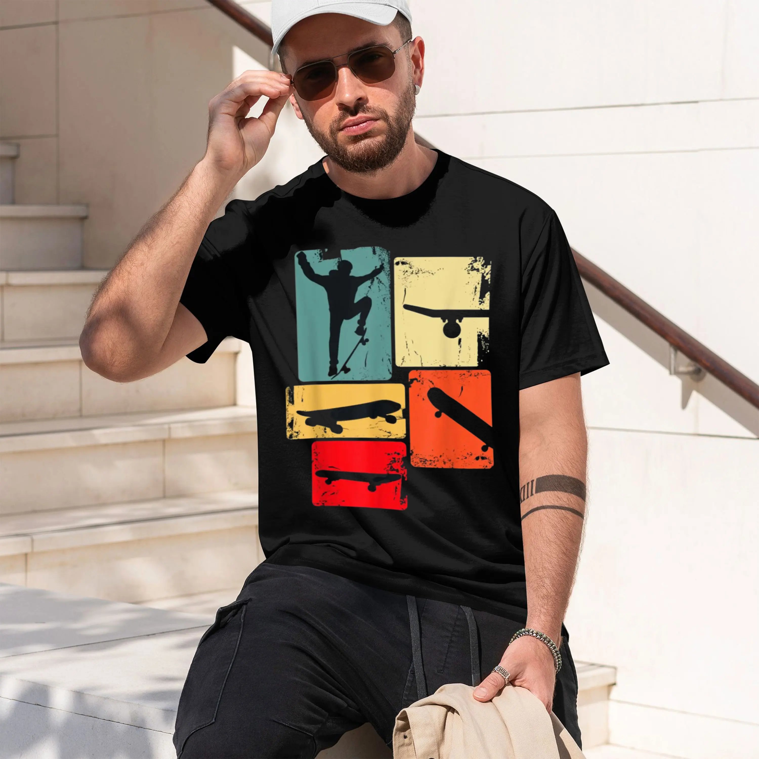 Skater Skateer Skate s th T-Shirt Unisex Summer Streetwear Vintage T Shirt Customizable Ropa Hombre 2026 New Model Men’s Short-s