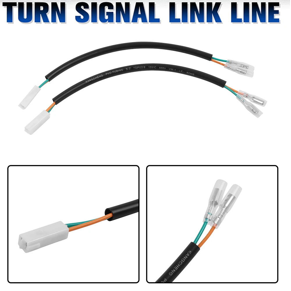 Turn Signal Light Wire Adapter Wiring Plug Connector Harness For Kawasaki Ninja 125 1000 EX 650 ZX-6R ER 6F/6N KLX 250 230 Z300