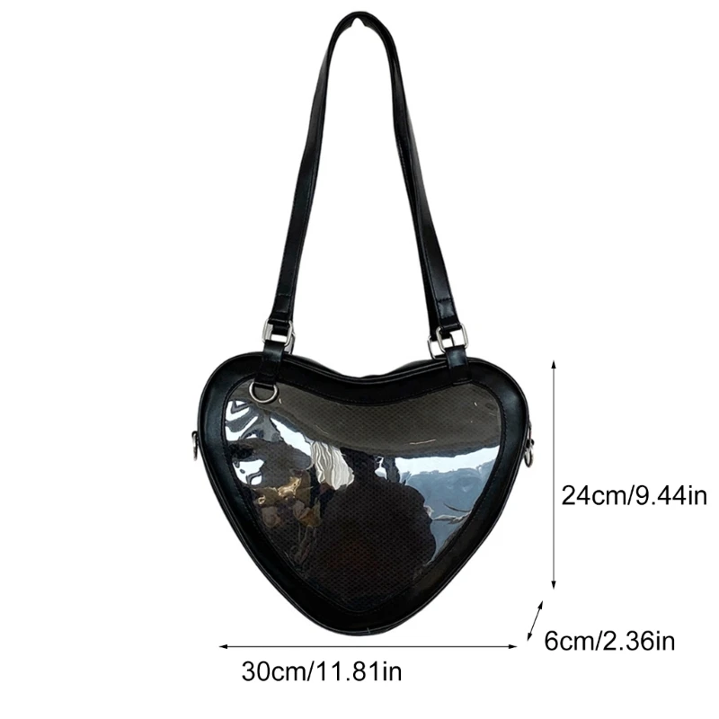 Women Heart Shaped Casual Crossbody Bag Fashion Shoulder Bag Japanese Styles Bag Student School Bag 066F