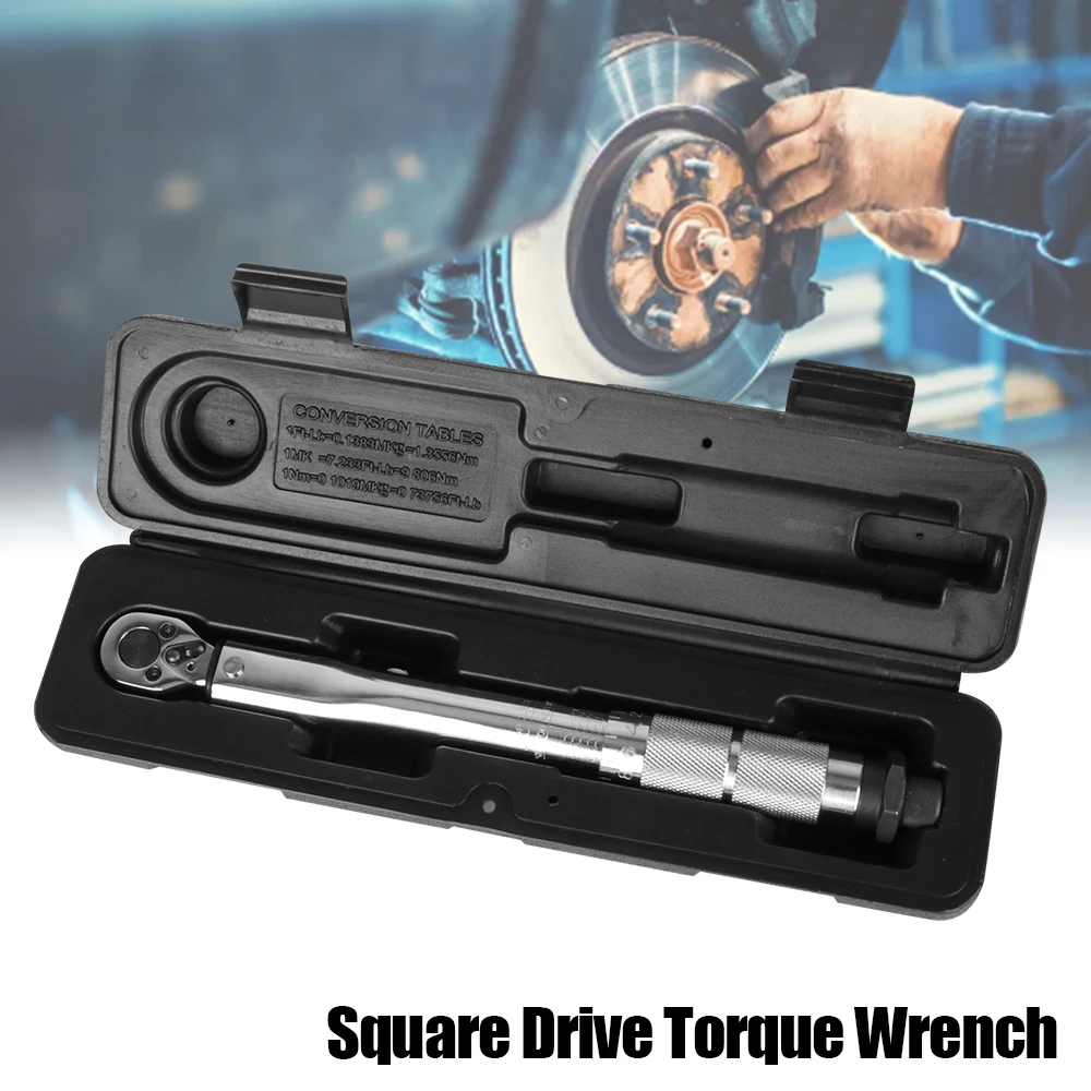 Accuracy 3% 5-25N.m Car Bike Repair Hand Tools Square Drive Torque Wrench 1/4 Inch Spanner Two-way Precise Ratchet Key