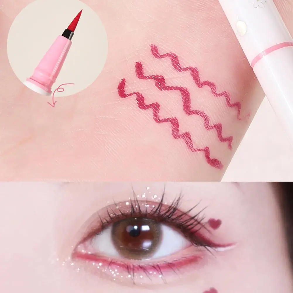 Eyeliner liquido opaco colorato impermeabile trucco ad asciugatura rapida duraturo Eyliner rosso viola verde cosmetici matita opaca X5y1