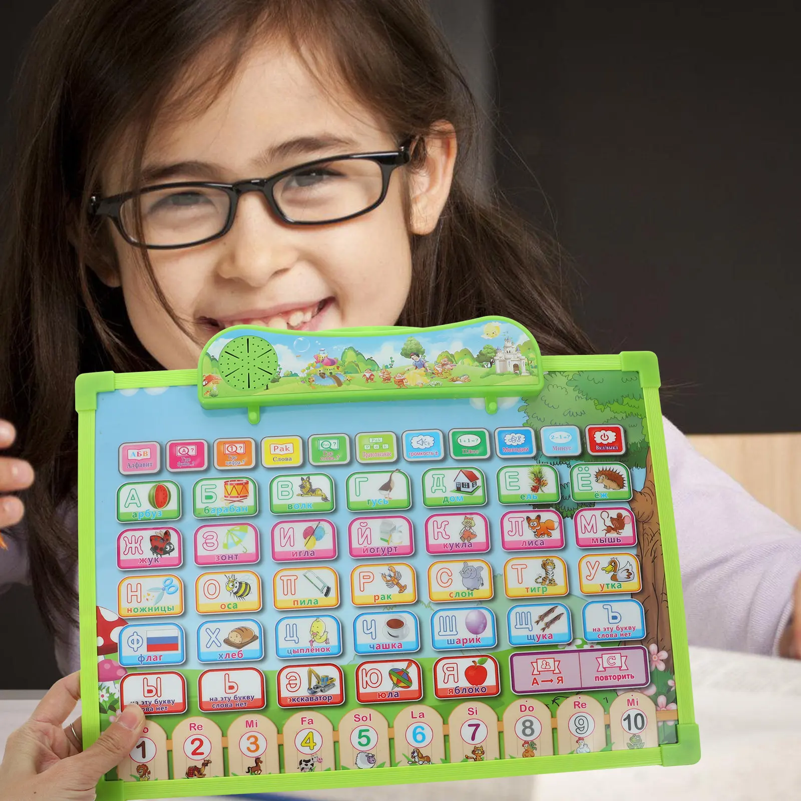 

1pc Russian Alphabet Poster Interactive Learning For Kids Educational Wall Chart Classroom Home Decor Alphabet Board Sound Chart