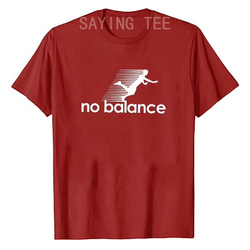 Herren-T-Shirt „No Balance“ mit humorvoller Grafik – Lässiges Streetwear-Kurzarm-T-Shirt mit Spruch, Y2k-Cartoon-Comic, Damen- und Herrenkleidung, Oberteile – Detail 14