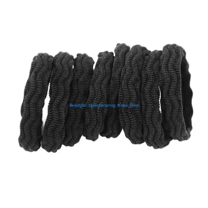 

E56A 10 шт. эластичные жаккардовые большие эластичные резинки для волос, держатели для хвостов для женщин и девочек, толстые, и