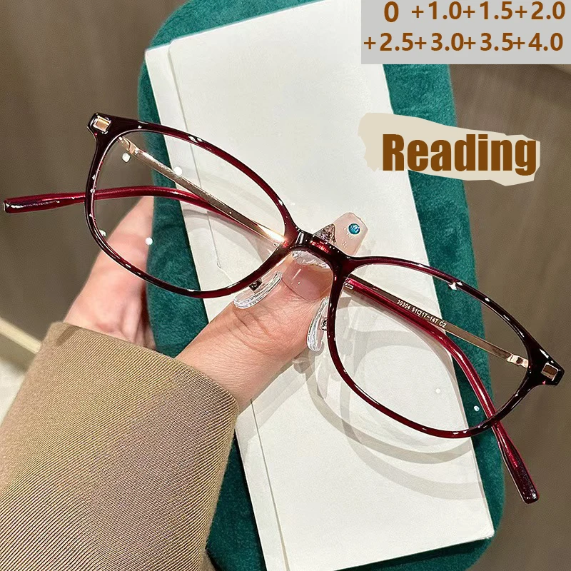 موضة إطار صغير نظارات للقراءة للنساء الراقية خفيفة للغاية عالية الوضوح المسنين مكافحة نظارات الضوء الأزرق JH5022