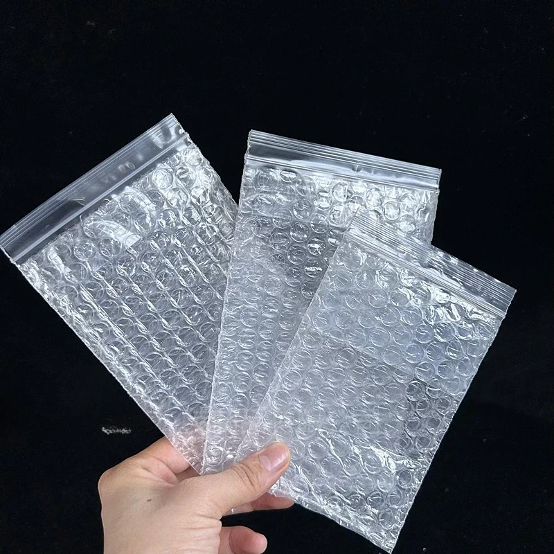 100pcs Double-layer Thick Bubble Bag Concave Convex Buckle Self Sealing Bubble Pouch Anti Fall Self-adhesive Bags for Express