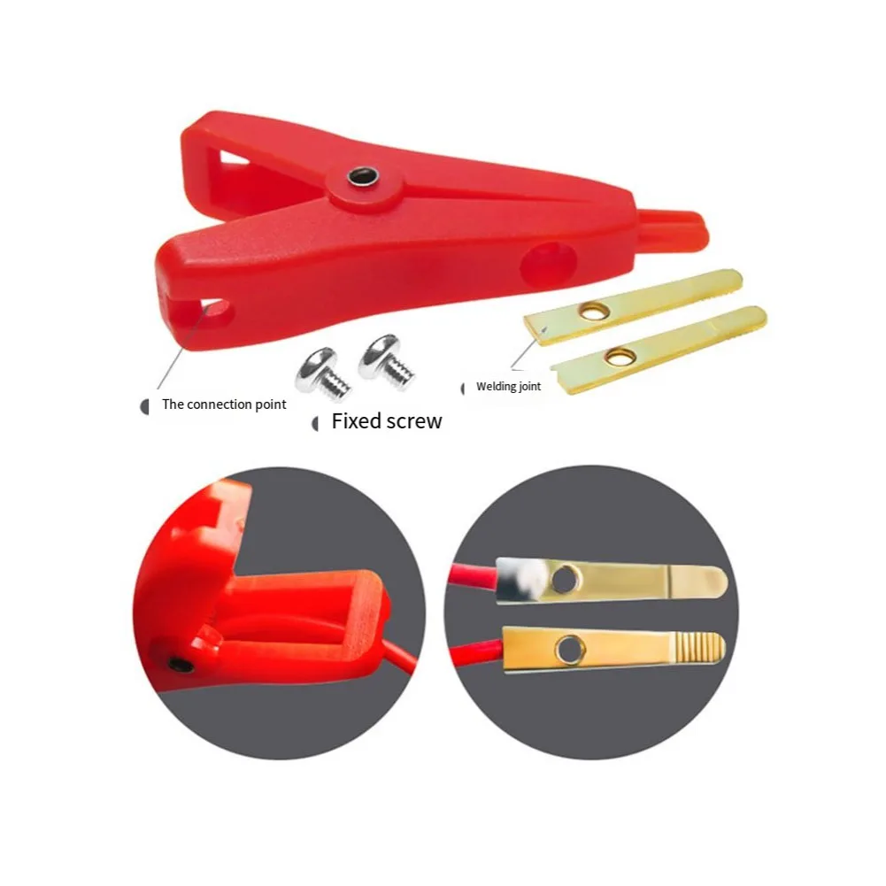 Koperen clip 51 * 25 mm koperen testclip 10A stroomcapaciteit vergulde geleidbaarheid geïsoleerde clip voor veilig testen