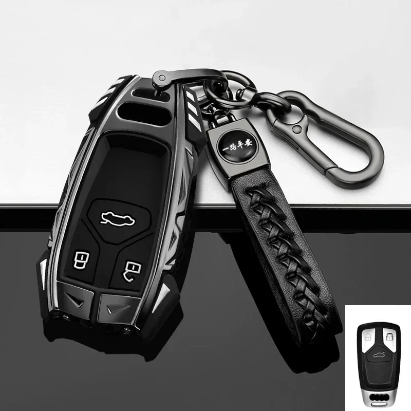 

Zinc Alloy Car Remote Key Case Cover Shell For Audi A4 B9 A5 A6 8S 8W Q5 Q7 4M S4 S5 S7 TT TTS TFSI RS Protector Fob Keyless