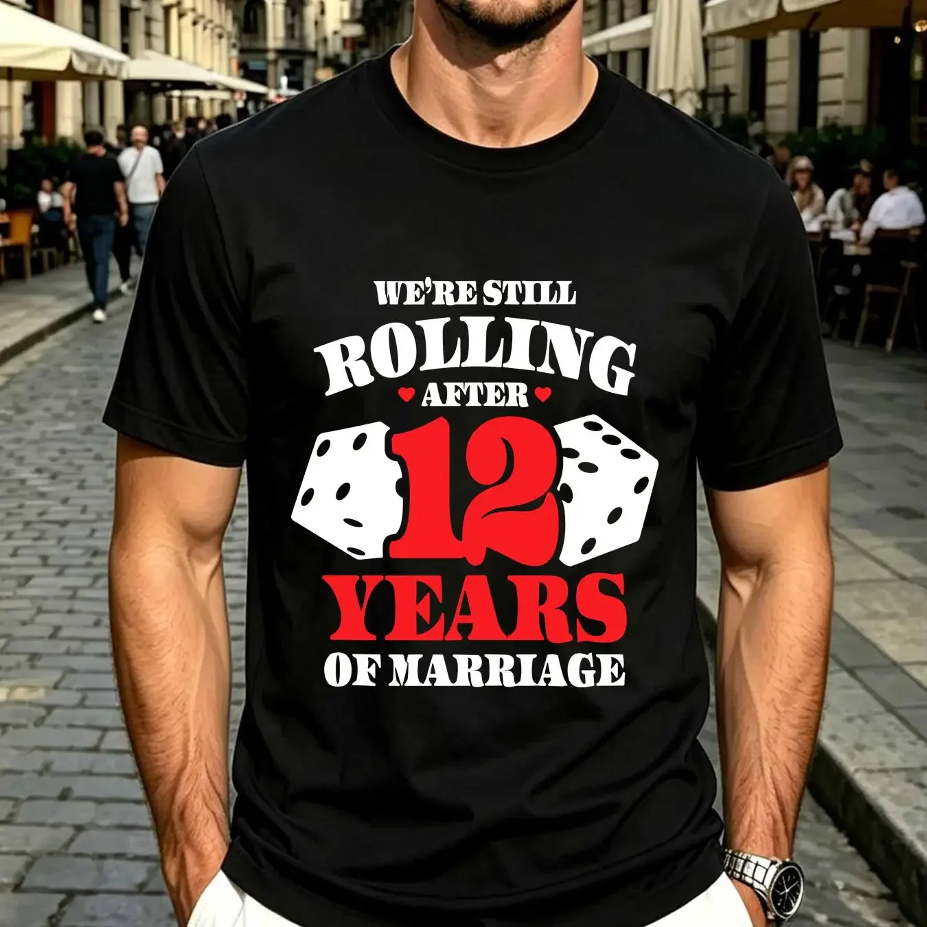 washed T Shirt NEW Couples Married 12 Years Funny 12th Wedding Anniversary S 3XL long or short sleeves vintage Washed graphic