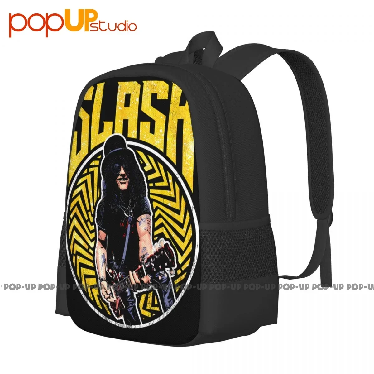 Slash Gold Wheel Rock Guitarist Band Merch Guns N Roses Backpack Large Capacity Newest Riding Backpack