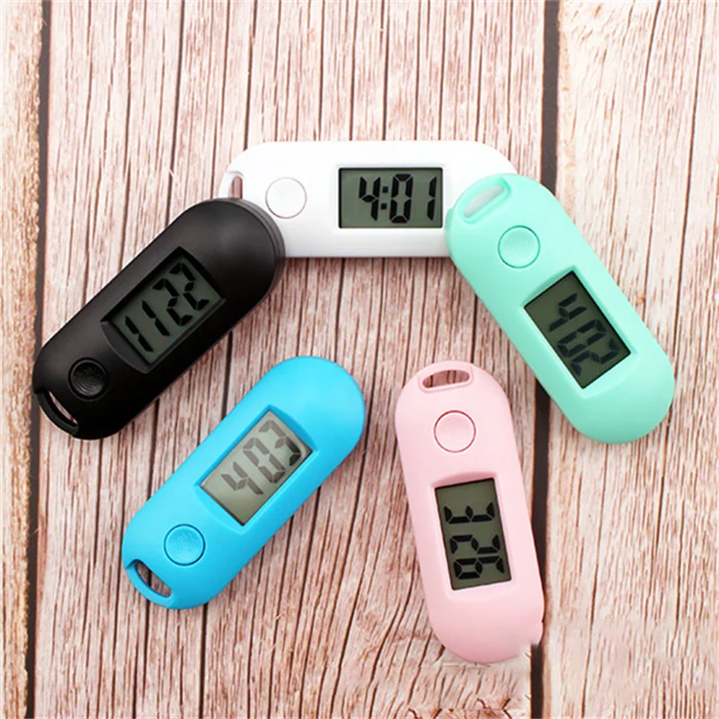 Mini Portable Digital Electronic Watch Student Keychain Watch Quiet Test Pocket Watch Green Backlight LCD Display Digital Clock