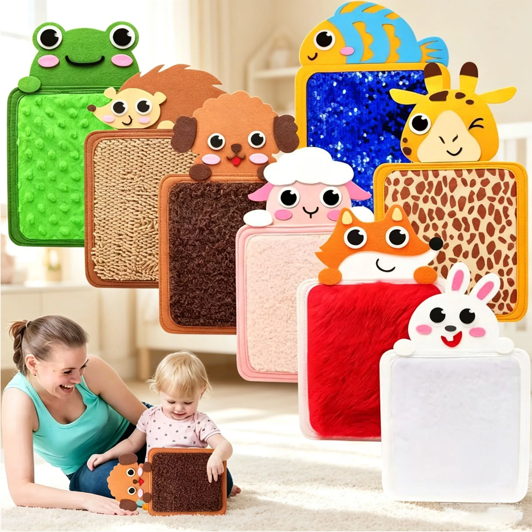 New Sensory Tactile Mat Developmental Education Toy Montessori Busy Board Life Skills Fine Motor Learning Activities Toys for