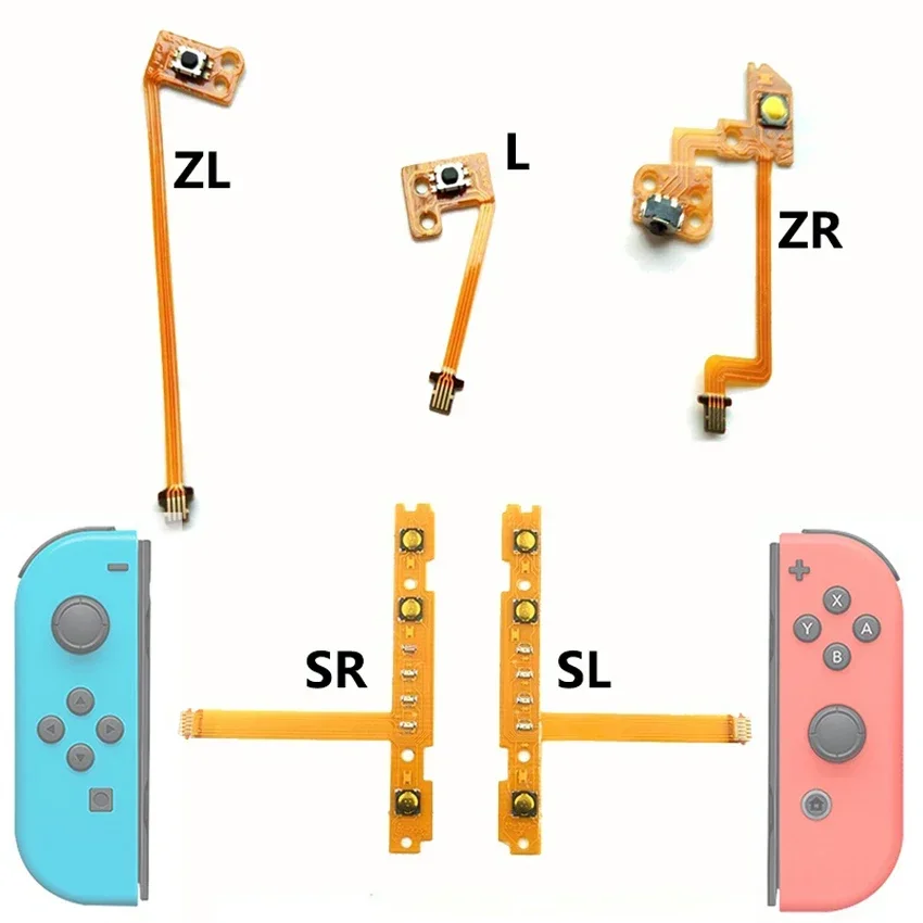 Dla Nintendo przełącznik Joycon Keyswitch kabel spustowy SL SR ZL L L akcesoria Joy-Con uchwyt R zamiennik z przyciskami