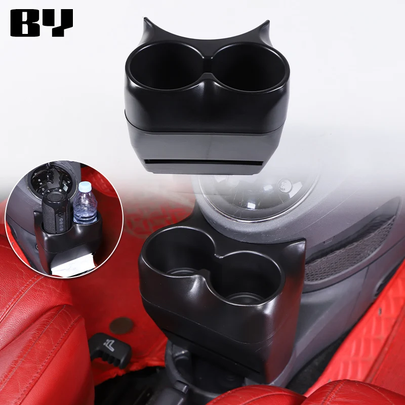 

For Fiat 500 2007-2015 Car Center Console Cup Holder Drink Coffee Juice Bottle Rack Stand Auto Interior Accessories