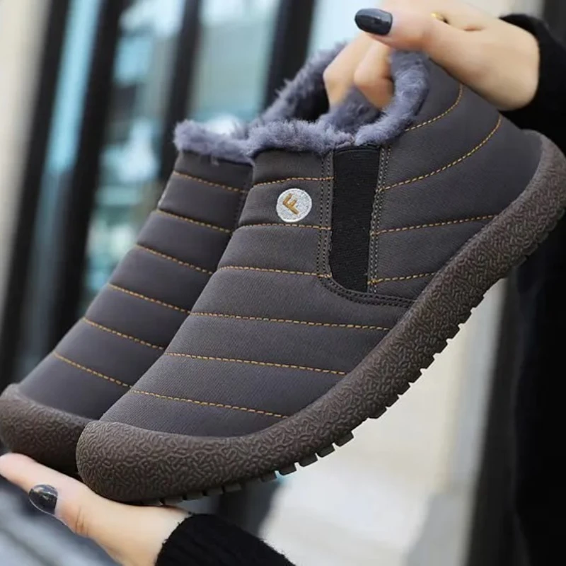 Winter Men's Shoes Keep Warm Womens Cotton Shoes Plus Size 36-49 Snow Boots Comfortable Men Sneakers Wear-resistant Botas Mujer image 2