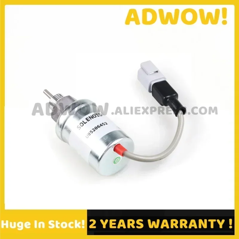 

1PC New U85206452 12V Stop Solenoid for Perkins 402D 403D 404D 404C 403C U85206450 U85206451 185206192 High Quality